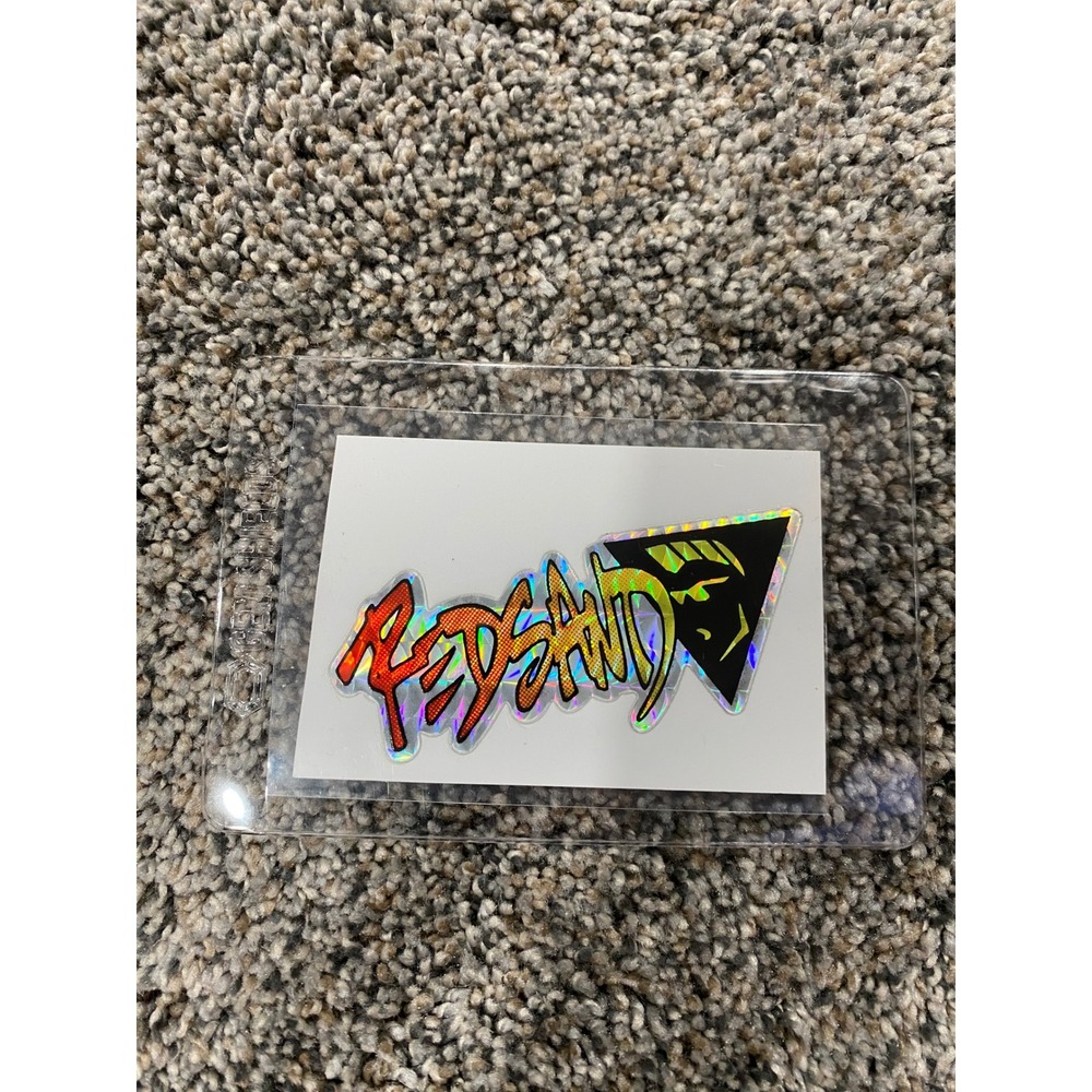 Vintage Redsand Surf Sticker Holographic Rainbow Prism Logo Skate Y2K 90s New